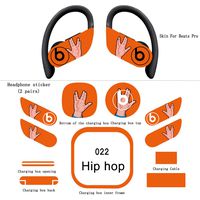 Ztowoto Decal for Beats PowerBeats Pro 2019 Waterproof Skin Sticker- Ultra Thin, Lightweight Vinyl Decal Protection (Hip hop)