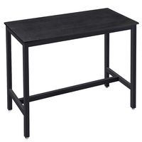 VASAGLE ALINRU Bar Table, Dining Table with Sturdy Metal Frame, Industrial Design, Multifunctional in the Bar, Restaurant, Dining Room, Living Room, 47.2 x 23.6 x 35.4 Inches, Black ULBT91BK