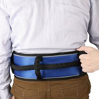 Gait Belt Gait Transfer Belt 4 Vertical Handles 3 Transverse Handles and Three - Dimensional Soft Design Wheelchair Seat Belt Gait Belt One Size Blue