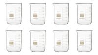 Glass Griffin Beaker, Low Form, 250ml (Pack of 8)