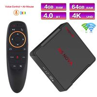 Magicsee N5 Nova Android 9.0 TV Box with Voice Remote Contol, 4GB Ram 64GB ROM Rockchip RK3318 Quad-Core 64-bit ARM Cortex-A53 Penta-Core Mali-450GPU WiFi 2.4Ghz/5Ghz Bluetooth 4.0 USB 3.0 Miracat