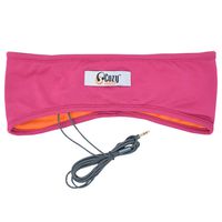 CozyPhones Sleep Headphones & Travel Bag, Lycra Cool Mesh Lining and Ultra Thin Speakers. Perfect for Sleeping, Sports, Air Travel, Meditation and Relaxation - Pink with Orange Liner