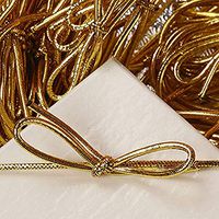 6 Inch Metallic Gold Stretch Loops (200)
