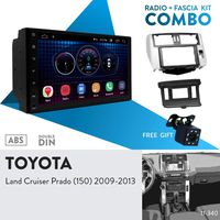 UGAR EX6 7" Android 6.0 Car Stereo Radio Plus 11-340 Fascia Kit for Toyota Land Cruiser Prado (150) 2009-2013 (Left Wheel)