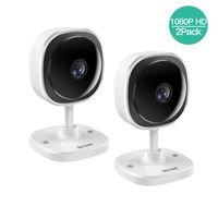 [FULL HD]1080P Security WiFi Camera,180 degree Panoramic Wireless IP Camera with Motion Detection,Two-Way Audio,Free App,Cloud Storage,Indoor Surveillance Camera for Home/Office/Baby/Pet Monitor,2 PCs