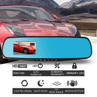 1080P HD Car Dash Camera | Front Rear DVR 120° Wide Angle Lens Video Recorder Camcorder,Car Driving 120,Video Projector Screen,1080P 4in Dual Rearview Cam G-Sensor,Motion Detection,Parking Monitoring