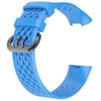ZSZCXD Compatible for Fitbit Charge 3, New Soft Silicone Replacement WatchBand Strap Band Wristband for Fitbit Charge 3 (Sky Blue, Small)