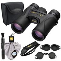 Nikon 16001 10x30 Prostaff 7S Binoculars Bundle with a Nikon Lens Pen, Cleaning Cloth and a Lumintrail Keychain Light