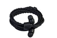 Wraps Wearable Braided Wristband Headphone Earbuds, Classic Black (WRAPSCBLK-V5)