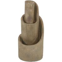 Sunnydaze Spiraling Waterfall Outdoor Fountain, 34-Inch, Includes Electric Submersible Pump