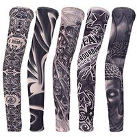 Occitop Temporary Fake Tattoo Arm Sleeves Cover Case 5pcs -Suntan UV Sun Cooling Protection