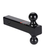 HiTow Double Ball Trailer Hitch and Mount for Towing, Adjustable Dual Size 1-7/8"& 2 Ball