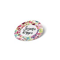Sigma Kappa Water Color Flowers Floral Sticker Decal Laptop Water Bottle Car Sig Kap (Circle)