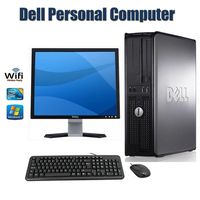 Dell OptiPlex with 17 Inch Monitor (Brand may vary) Intel Core 2 Duo 3.0GHz, New 4GB Memory, 160GB HDD, DVD ROM, Windows 10 Home x64, New Keyboard Mouse, New WiFi Adapter