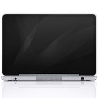 Meffort Inc 15 15.6 Inch Laptop Notebook Skin Sticker Cover Art Decal (Included 2 Wrist pad) - Gray Black Swirl