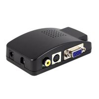 PC Laptop Composite AV/S Video To VGA TV Converter Monitor Adapter Switch Box G6