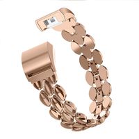 Wearlizer Compatible with Charge 2 Bands for Women Metal Replacement Bands Men Charge hr 2 Band Acceessories Strap Case Adjustable Wristband (Rose Gold)