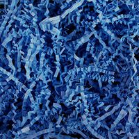 Crinkle Cut Shredded Paper 1/2 Pound - Shred Gift Basket Filling and Packing by Emerald Craft & Hobby (Blue)