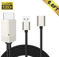 2-in-1 USB Type C/Micro USB to HDMI Cable, LAIDUOAO MHL to HDMI Adapter 1080P HD HDTV Mirroring & Charging Cable for All Android Smartphones to TV/Projector/Monitor