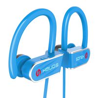 Bluetooth Headphones, Best Wireless Sport Earphones Hbuds H1 w/Mic IPX7 Waterproof HD Stereo in Ear Earbuds for Gym Running Working Out 9 Hour Battery Noise Cancelling (Blue)