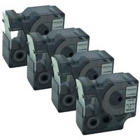 QPMY 4 Pack Compatible 1734821 for DYMO Rhino Industrial IND Self-Laminating Label Tape 1" x 18' 24mm x 5m ength 18' 5.5m