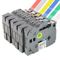 LaBold Replace P Touch TZe 12mm 0.47Inch Label Tapes,6Pack Standard Laminated TZe-231 TZe-131 TZe-431 TZe-531 TZe-631 TZe-731 Label Tapes for PT-D210 PT-H100  PT-D400 Labelers