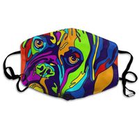 Multi-Color Boxer Dog Dust Mask,Washable and Reusable Cleaning Gardening Outdoor Activities Warm Windproof Mask