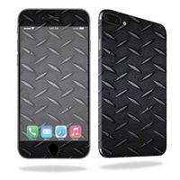 MightySkins Skin Compatible with Apple iPhone 7 Plus - Black Diamond Plate | Protective, Durable, and Unique Vinyl Decal wrap Cover | Easy to Apply, Remove, and Change Styles | Made in The USA