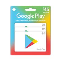 Google Play $45 Prepaid Gift Card - 3 x $15 (Physical Card)