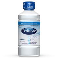 Pedialyte Electrolyte Solution, Hydration Drink, Unflavored, 1 Liter, 8 Count