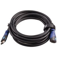 Top Dog Cables - TD-06EBLBK12- Premium 12 ft High Speed HDMI Extension Cable MF Gold 3D HD BluRay XBOX 360 PS3