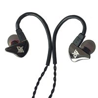 GranVela R8 Hi-Fidelity All Metal in-Ear Monitor Earbuds with Memory Wire for Stage and Workout (Black)