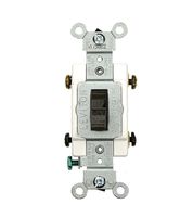 Leviton CSB2-20 20 Amp, 120/277 Volt, Toggle Double-Pole AC Quiet Switch, Commercial Grade, Grounding, Brown