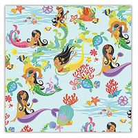 Island Hula Mermaids Hawaiian Continuous Gift Wrap Paper 2 Rolls