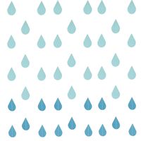 Timoo Raindrop Garland Decorations, Blue Paper Garland Decorations for Nursery Decor, April Showers, Baby Shower