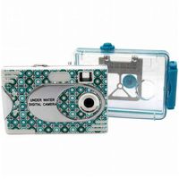 Underwater Digital Camera Video Recorder Camcorder Patterned Turquoise Blue Waterproof Photography