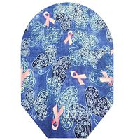 Blue Butterflies Breast Cancer Pouch Cover Closed End