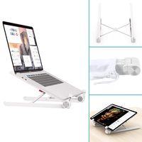 Laptop Stand Klearlook Foldable Stand for Laptop 11" to 17.3" Screen Aluminum Cooling Portable Adjustable Stand, Laptop Riser for PC Notebook [White]