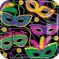 Amscan 551901 Square Plates, One Size, Multicolor