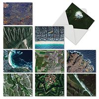 The Best Card Company - Box of 10 All Occasion Cards Blank (4 x 5.12 Inch) - Scenic Landscape Cards Assorted - Earthscapes M6556OCB