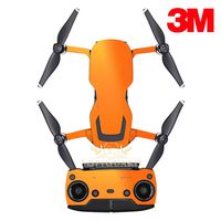 SopiGuard 3M Gloss Bright Orange Precision Edge-to-Edge Coverage Vinyl Sticker Skin Controller 3 x Battery Wraps for DJI Mavic Air