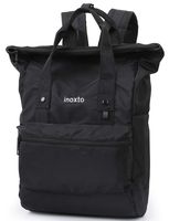 Scioltoo Large Capacity Backpack Adult 15.6 Inch Business Computer Backpack Nylon Lightweight Leisure Travel Bag College Bag Men And Women Black C-Black