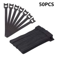 Reusable Cable Ties, Management Straps Adjustable Fastener Cable Strap Microfiber Cloth Hook and Loop Cord Management Wire Organizer Straps (15x2cm)6-Inch 50PCS
