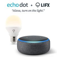 Echo Dot (3rd Gen) bundle with LIFX Wi-Fi Smart Light - Charcoal