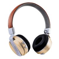 Cywulin Over-ear Stereo Wireless Bluetooth Headphones for Music Streaming,Hands-free Calling For Phones iPhone,Nokia,HTC,Samsung,PSP ,Moto,iPad,and enabled Bluetooth-Gold FM (Gold)