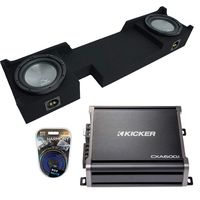 Compatible with 2004-2008 Ford F-150 Super Crew Truck Harmony A102 Dual 10" Sub Box & CXA600.1 (Renewed)