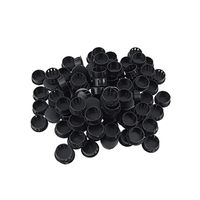uxcell a10122800ux0267 Black Plastic Locking Hole Cap w 1" Head Dia (Pack of 100)