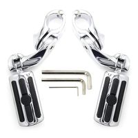 KONDUONE Motorcycle Highway Pegs Foot Rests fit 1.25" Engine Guard for Harley Davidson Road Glide, Electra Glide, Road King, Street Glide