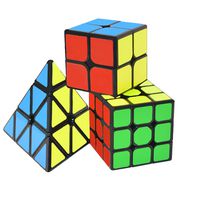 Coolzon Speed Cube Set, Rubix Cube Set, 3 Pack Magic Cubes Pyraminx + 2x2x2 + 3x3x3 Puzzle Cube Toy Gift for Kids & Adults