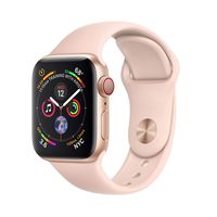 Apple Watch Series 4 (GPS + Cellular, 40mm) - Gold Aluminium Case with Pink Sand Sport Band (Renewed)